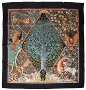 Hermes silk scarf, 'Axis Mundi