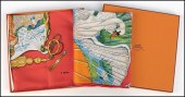 HERMES SILK SCARF. Brise de ch