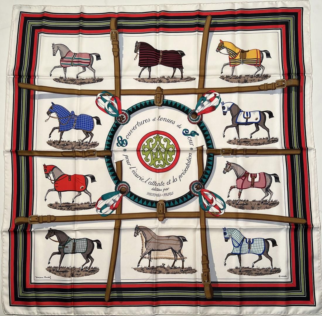 HERMES SILK SCARF COUVERTURES ET