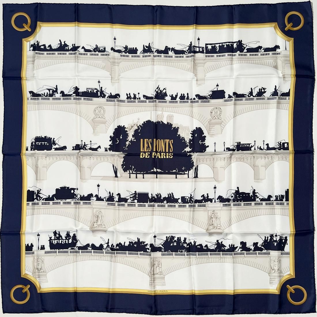 HERMES SILK SCARF  LES PONTS DE