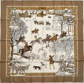 HERMES SILK SCARF L'HIVER WINT