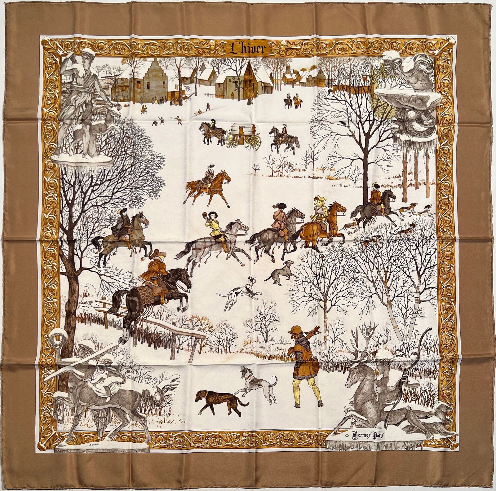 HERMES SILK SCARF L'HIVER WINTER