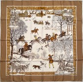 HERMES SILK SCARF L'HIVER WINT