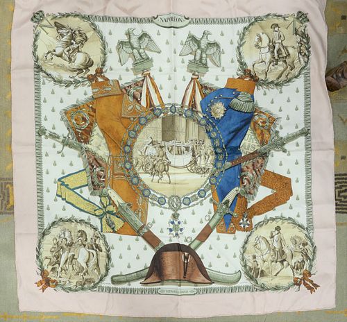 HERMES SILK SCARF, "NAPOLEON",