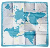 HERMES SILK SCARFblue, white,