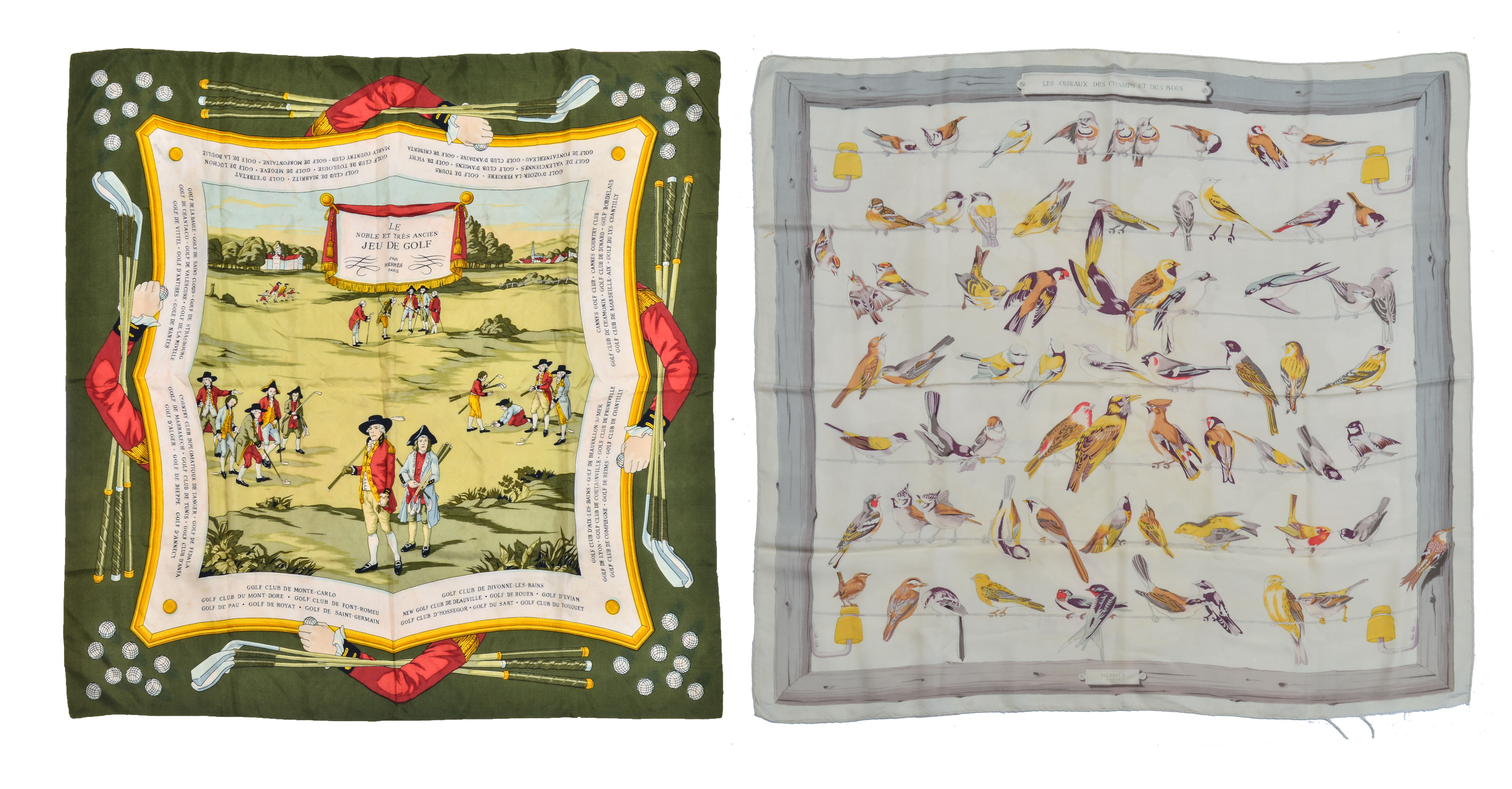 HERMES SILK SCARFS "JEU DE GOLF"