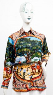 HERMES SILK "SOUS LE CEDRE" SI