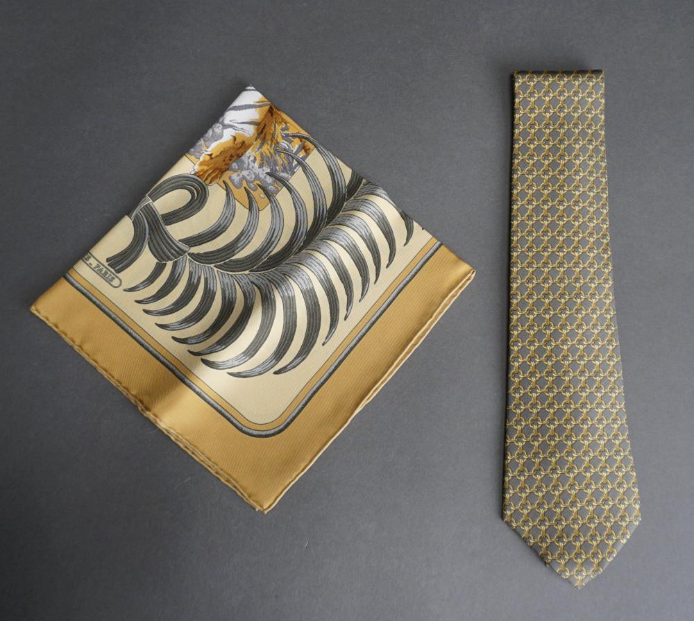HERMES SILK TIE WITH ORIGINAL BOX