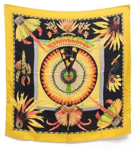 HERMES SILK TWILL SCARF,