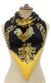 HERMES SILK TWILL SCARF, 'CARR