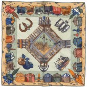 HERMES SILK TWILL SCARF CHARME