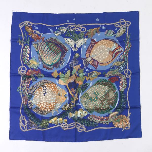 HERMES SILK TWILL SCARF "GRANDS