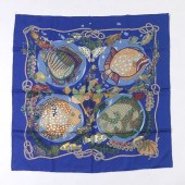 HERMES SILK TWILL SCARF "GRAND