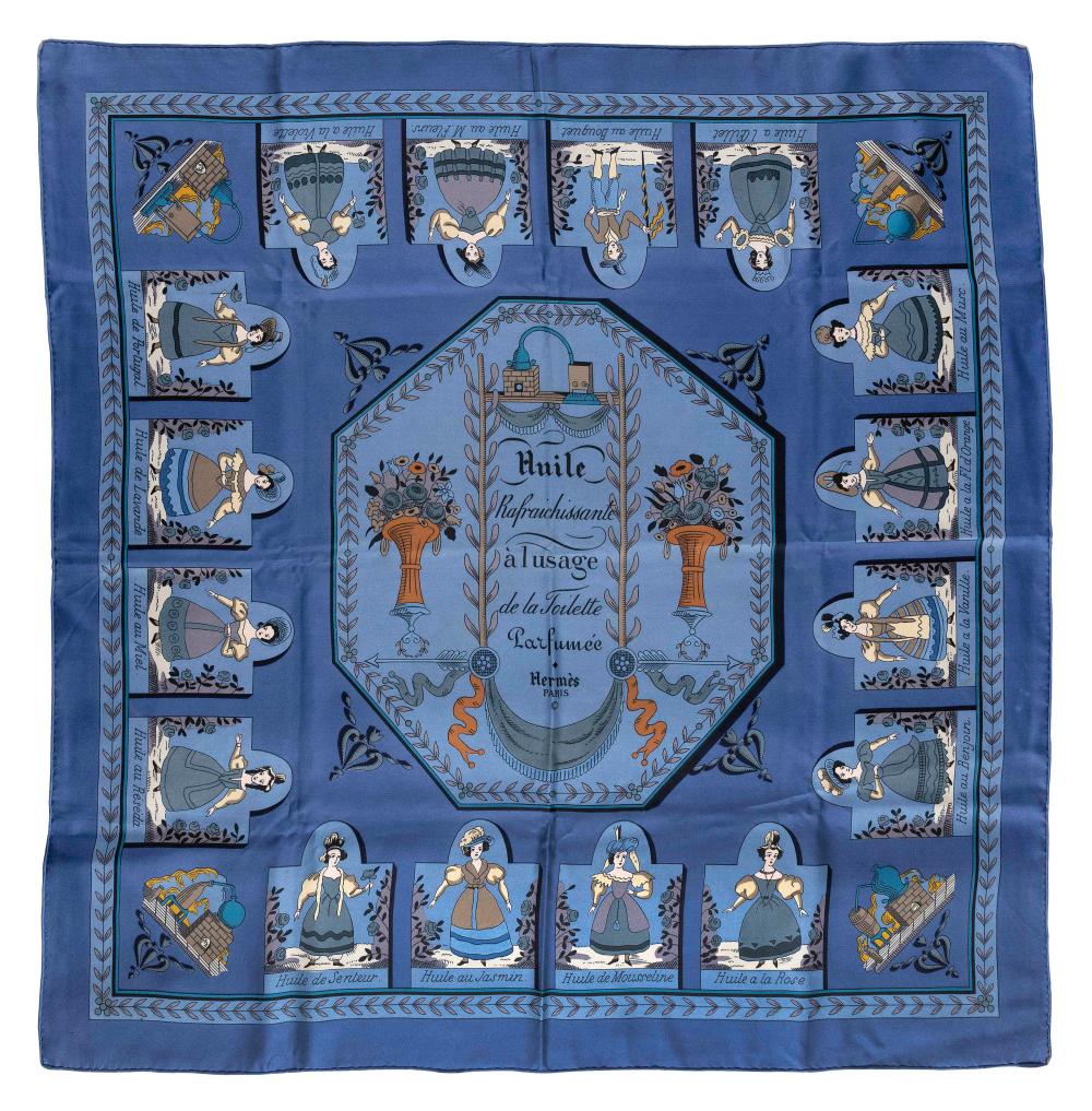 HERMÈS SILK TWILL SCARF "HUILE