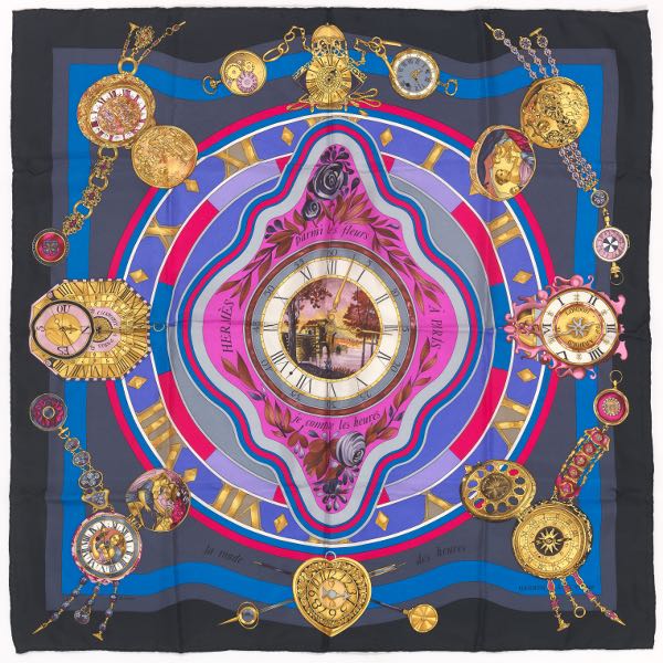 HERMES SILK TWILL SCARF "LA RONDE