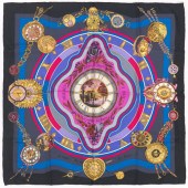 HERMES SILK TWILL SCARF "LA RO