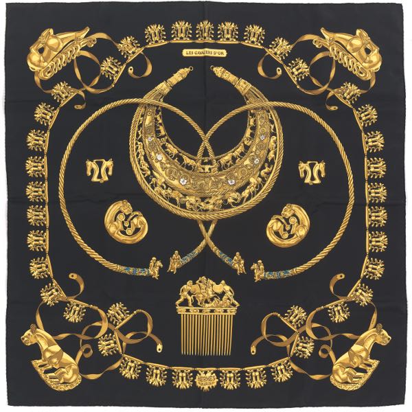 HERMES SILK TWILL SCARF "LES
