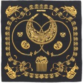 HERMES SILK TWILL SCARF "LES C