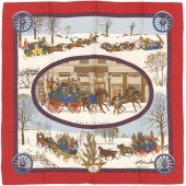 HERMES SILK TWILL SCARF "L'HIV
