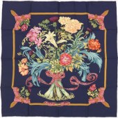 HERMES SILK TWILL SCARF "REGIN
