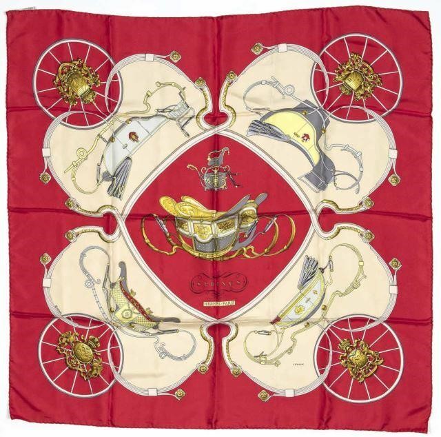 HERMES SILK TWILL SCARF,