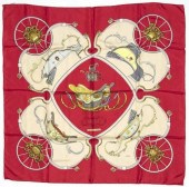 HERMES SILK TWILL SCARF, 'SPRI