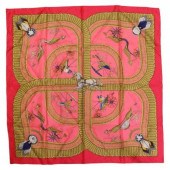 HERMES SILK TWILL SCARF, 'VOIT