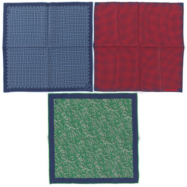 HERMES SILK TWILL SCARVES 45, SET