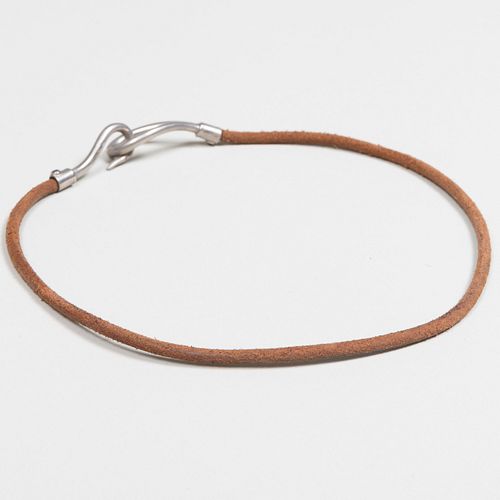 HERMES SILVER AND LEATHER