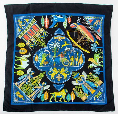 HERMES SQUARE SILK TWILL SCARF IN