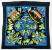 HERMES SQUARE SILK TWILL SCARF