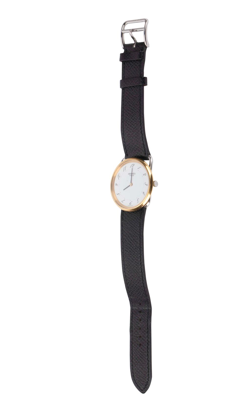 HERMES STAINLESS STEEL & GOLD-PLATE