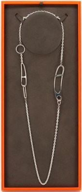 HERMES STERLING LONG CHAIN LIN