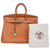 HERMES STYLE LEATHER BAG W/ SC
