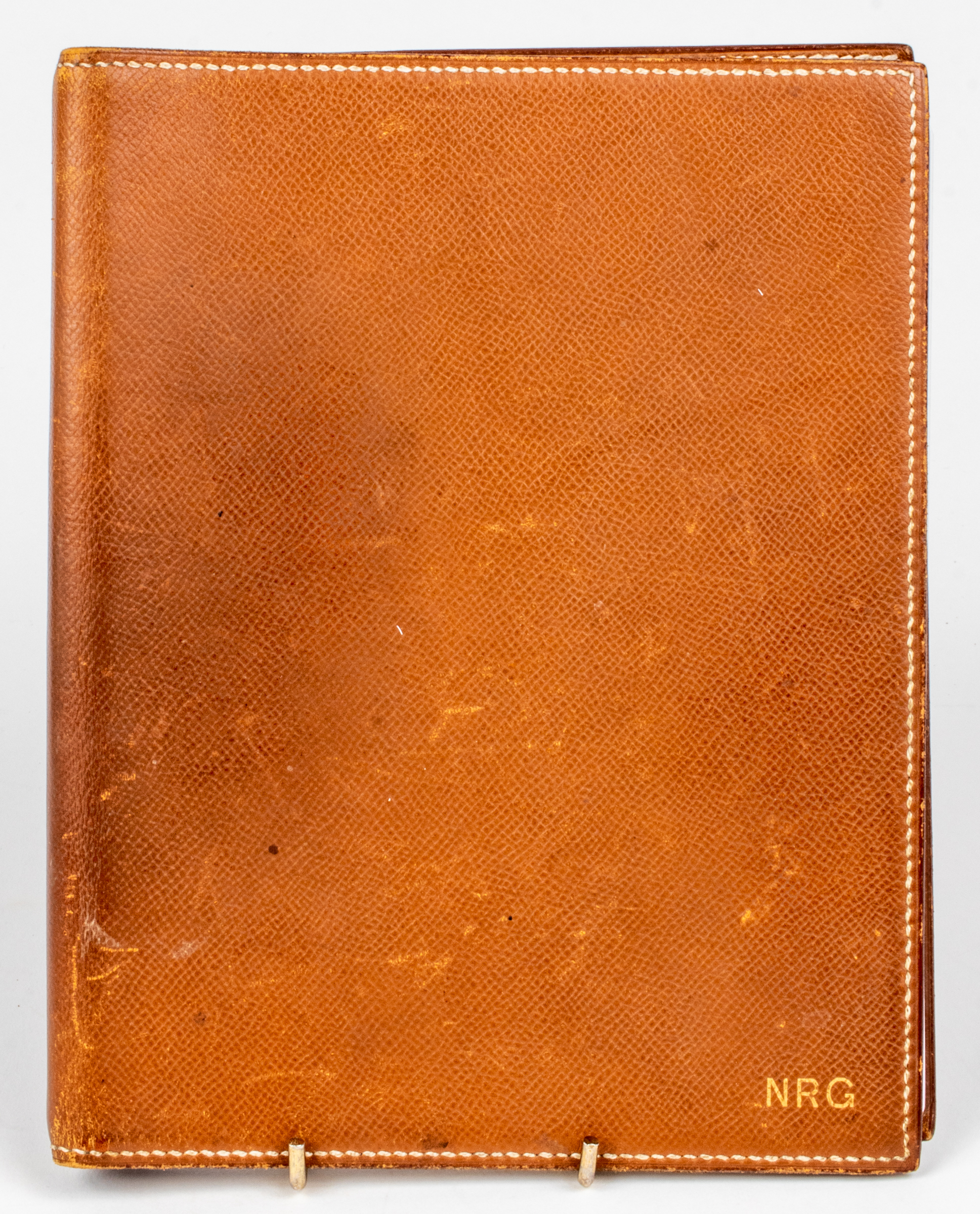 HERMES TAN LEATHER GM SIMPLE AGENDA