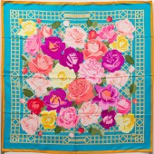 HERMES "THE ROSE GARDEN" SILK