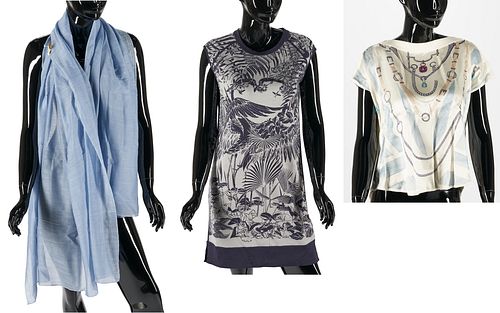 HERMES TOP, KNIT DRESS & BLUE