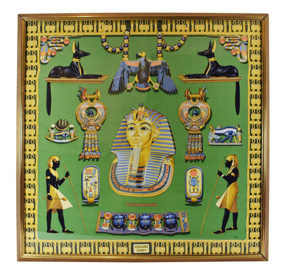 HERMES TUTANKHAMEN SILK SCARFMarked