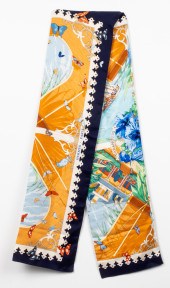 HERMES "VARANGUES" SILK STOLE