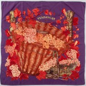 HERMES "VENDANGES" SILK TWILL