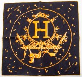 HERMES VIF ARGENT SILK POCKET