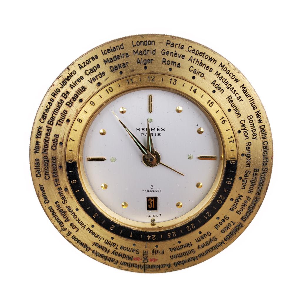 HERMES WORLD TRAVEL CLOCK THE
