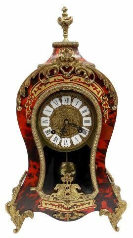 HERMLE FAUX BOULLE GILT METAL INLAY