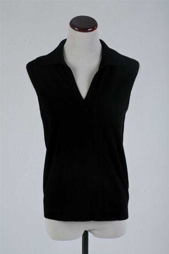 HERM?S BLACK CASHMERE AND SILK