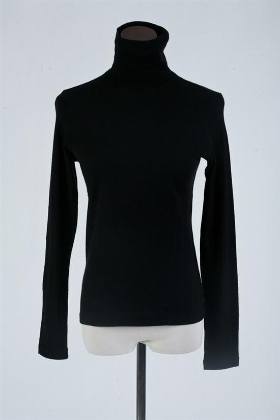 HERM?S BLACK CASHMERE AND SILK