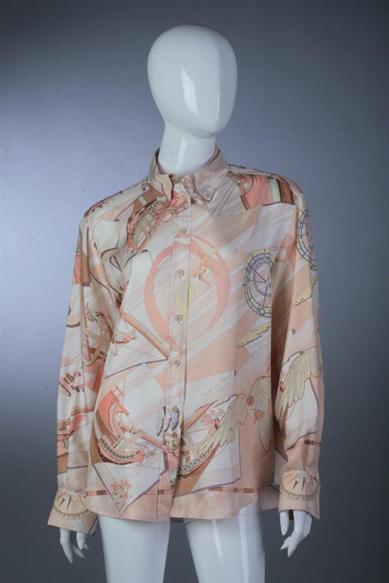 HERM?S SILK ''FACE AU LARGE''