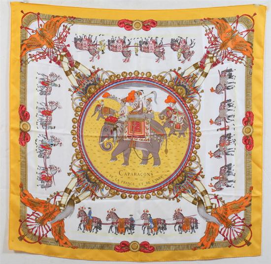 HERM?S SILK SCARF ''Capara?ons de
