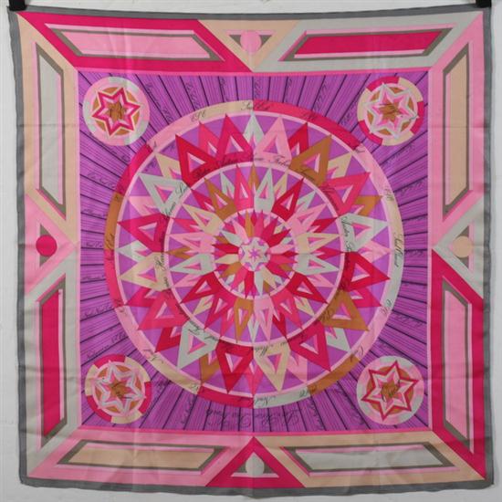 HERM?S SILK SCARF ''La Rose des