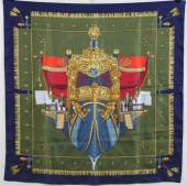 HERM?S SILK SCARF ''Vue du Car