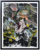 HERNAN BAS SIGNED WATERCOLOR O